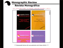 Tablet Screenshot of monographicreview.org